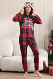 Rød god jul pyjamas for familie hette i ett stykke Pjs ferie pyjamas sett