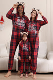 Rød god jul pyjamas for familie hette i ett stykke Pjs ferie pyjamas sett