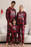 Rød god jul pyjamas for familie hette i ett stykke Pjs ferie pyjamas sett