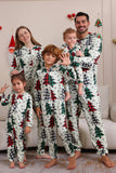 familie jul pyjamas foreldre-barn klær søt juletre hette jumpsuit jul familie sett