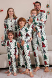 familie jul pyjamas foreldre-barn klær søt juletre hette jumpsuit jul familie sett