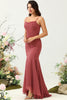 Load image into Gallery viewer, Desert Rose Spaghetti stropper Mermaid Open Back brudepike kjole