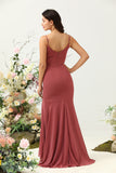 Desert Rose Spaghetti stropper Mermaid Open Back brudepike kjole