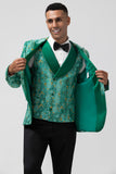 Green Peak jakkeslag Jacquard One Button 3-delt balldresser for menn