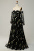 Load image into Gallery viewer, Grønn av skulderen lange ermer A-Line Prom kjole