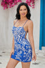 Load image into Gallery viewer, Bodycon Spaghetti stropper Royal Blue Short Homecoming kjole med applikasjoner