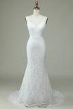 Ivory Mermaid Lace Backless brudekjole