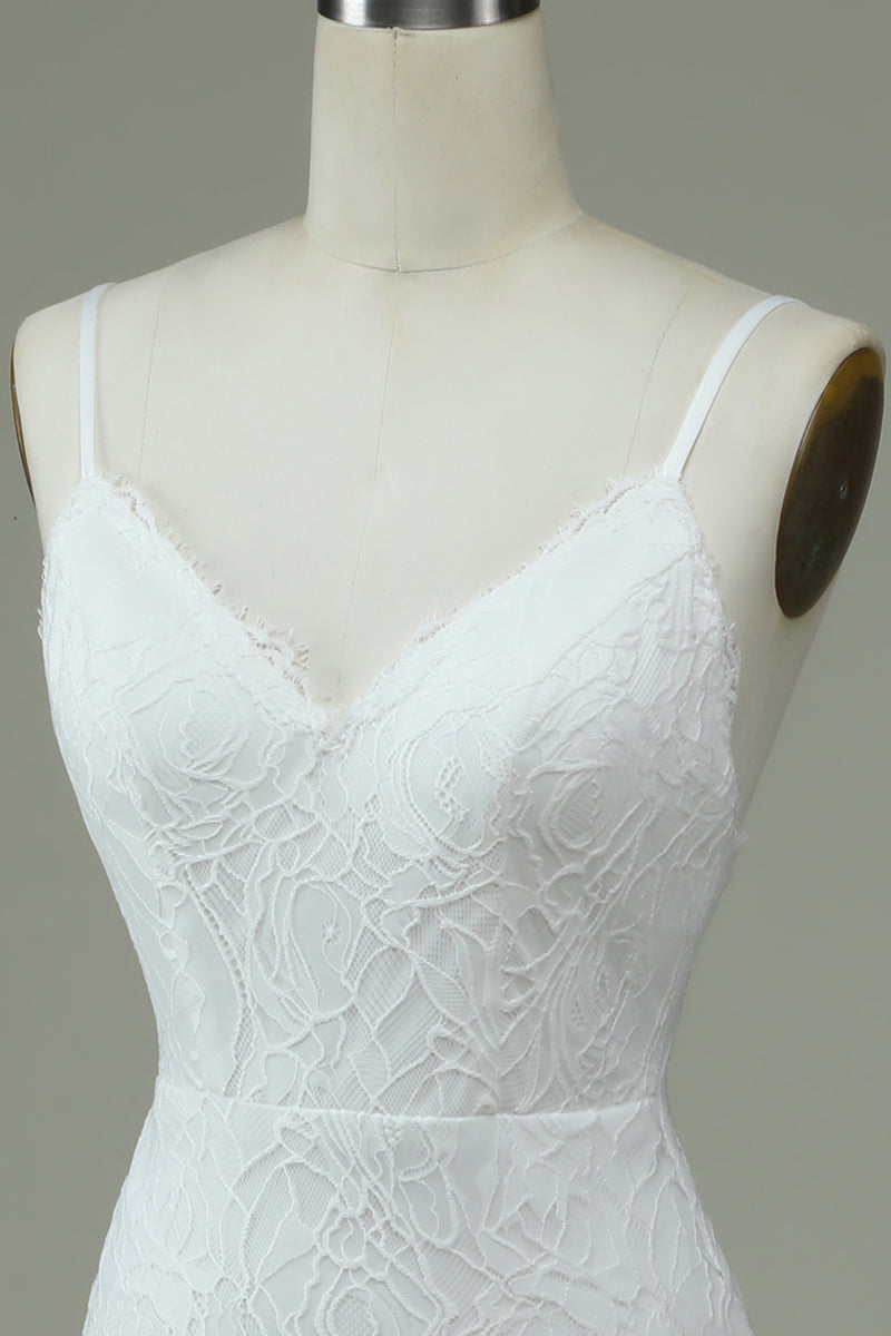 Load image into Gallery viewer, Ivory Mermaid Lace Backless brudekjole