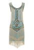 Load image into Gallery viewer, plus size champagne gatsby 1920-tallet flapper kjole med paljetter og frynser