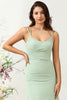 Load image into Gallery viewer, Sage Green havfrue drapert brudepike kjole