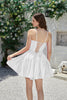 Load image into Gallery viewer, A-Line Spaghetti stropper Little White Dress