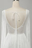 Load image into Gallery viewer, En linje V Neck Long Sleeve Beach Boho brudekjole med blonder påført