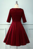 Load image into Gallery viewer, Burgunder V-halse Vintage Festkjole Fra 1950-tallet
