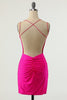 Load image into Gallery viewer, rose rosa en skulder paljetter tett homecoming kjole