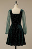 Load image into Gallery viewer, grønn fløyel jul vintage kjole