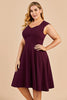 Load image into Gallery viewer, burgunder pluss størrelse homecoming fest kjole