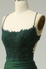 Load image into Gallery viewer, Havfrue Halter mørkegrønn Long Prom kjole med Appliques Beading