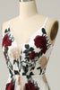Load image into Gallery viewer, Havfrue Spaghetti stropper Flower Trykt Long Prom Dress