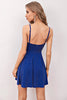 Load image into Gallery viewer, glitter kongeblå kort cocktail kjole