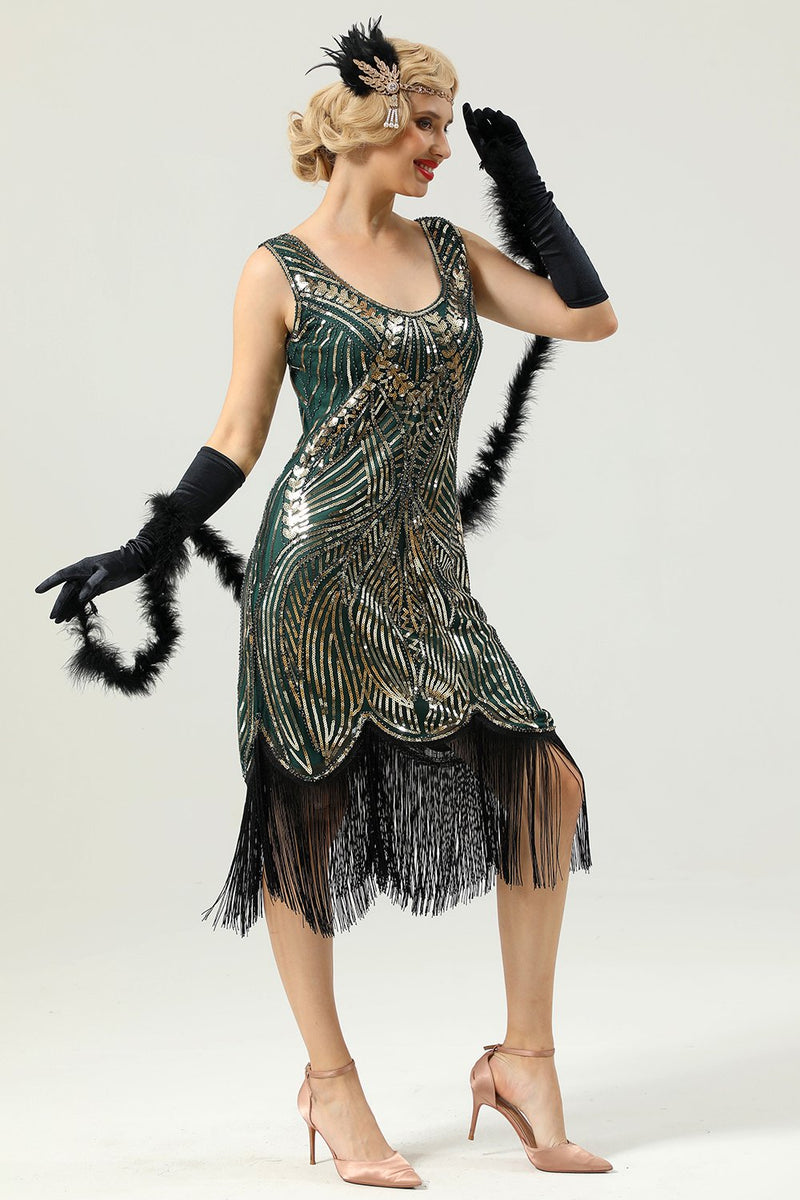 Load image into Gallery viewer, svart ermeløs 1920 kjole