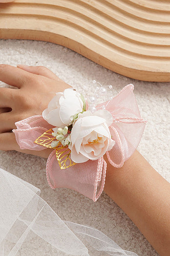 Lysegrønn Rose håndleddet Corsage for Prom bryllupsfest