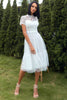 Load image into Gallery viewer, en linje hvit blonder bryllup gjestefest kjole
