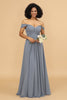 Load image into Gallery viewer, Av skulderen Chiffon brudepike kjole