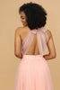 Load image into Gallery viewer, A Line Halter Blush Long Brudepike Kjole
