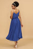 Load image into Gallery viewer, A Line Spaghetti stropper Royal Blue Tea Lengde Brudepike Dress