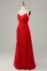 Load image into Gallery viewer, Red Spaghetti stropper en linje brudepike kjole