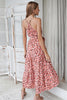 Load image into Gallery viewer, rosa polka prikker maxi boho kjole