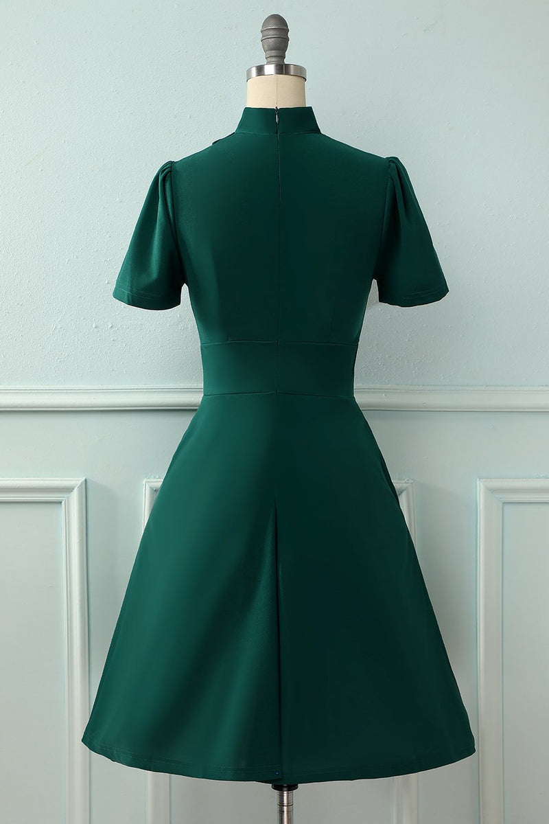 Load image into Gallery viewer, mørk grønn slim fit kjole