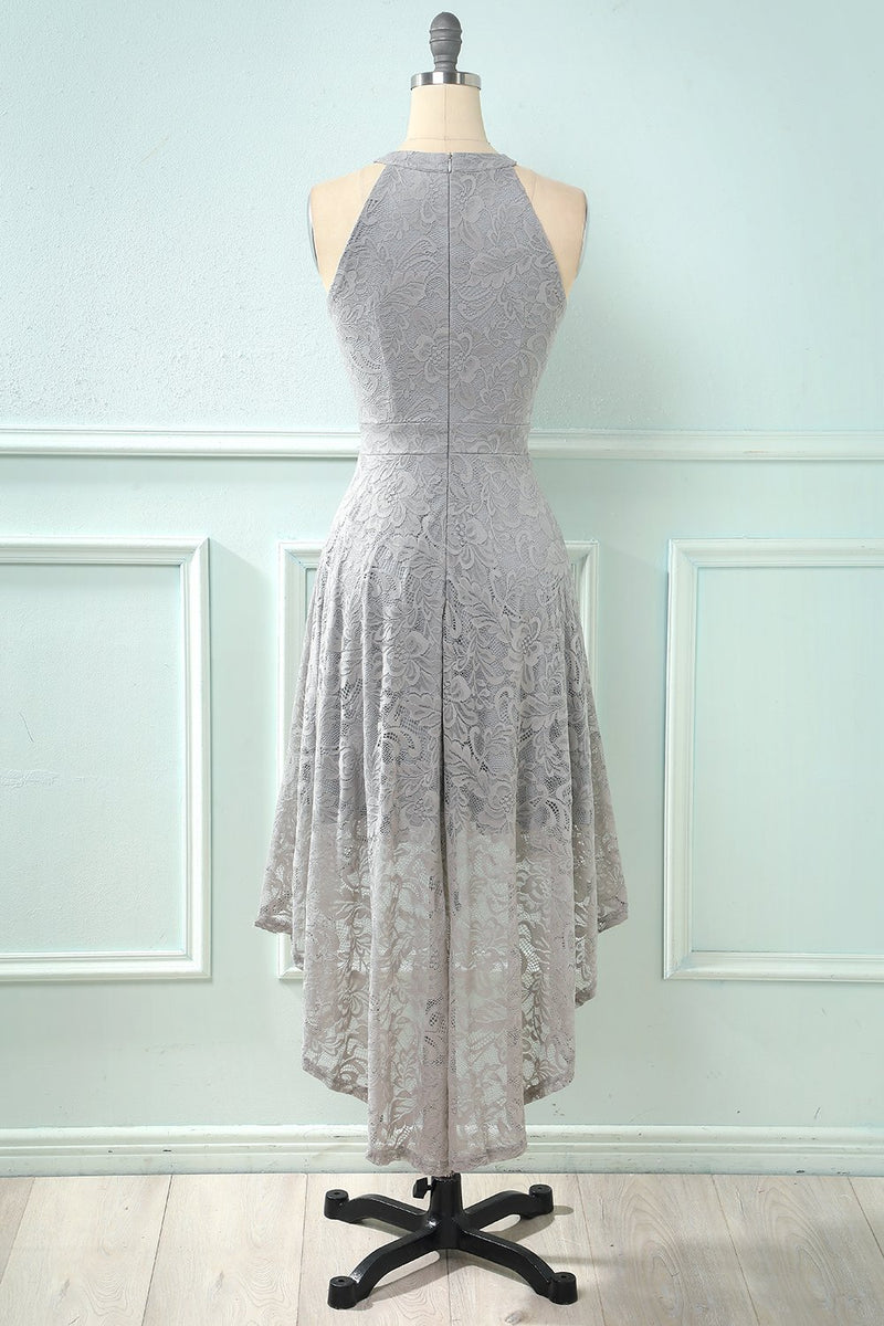 Load image into Gallery viewer, høy lav grime ermeløs blonder kjole