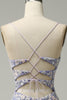 Load image into Gallery viewer, Havfrue V Neck Light Blue Long Prom kjole med Appliques Beading