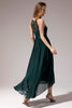 Load image into Gallery viewer, mørk grønn chiffon blonder brudepike kjole