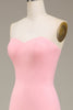 Load image into Gallery viewer, Blush rosa havfrue kjæreste sateng lang brudepike kjole