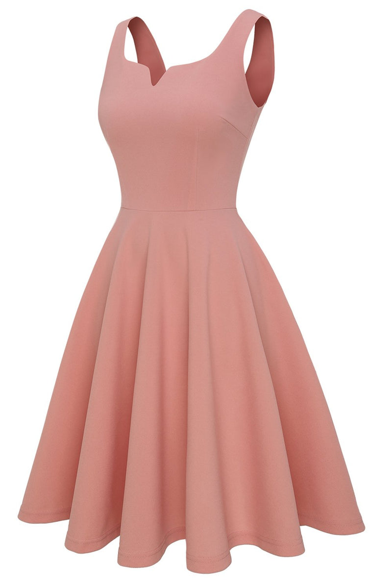 Load image into Gallery viewer, rødme solid vintage swing kjole