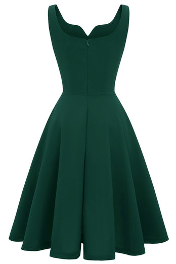 rødme solid vintage swing kjole