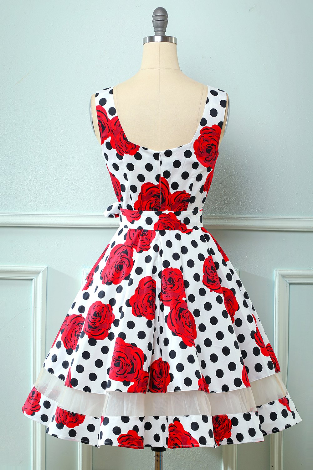 rosa vintage 1950-tallet kjole
