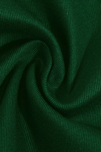 grønn v-hals korte ermer 1950-tallet swing kjole