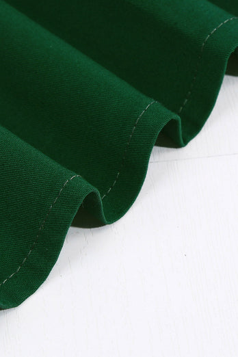 grønn v-hals korte ermer 1950-tallet swing kjole
