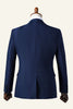Load image into Gallery viewer, Navy Notched Lapel 3-delt menns dress