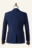 Navy Notched Lapel 3-delt menns dress