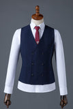 Navy Notched Lapel 3-delt menns dress