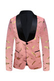 Turkis Jacquard Shawl Lapel Menn Prom Blazer