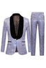 Load image into Gallery viewer, Light Pink Jacquard Shawl Lapel 2 Piece Menn Prom Suits