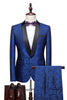 Load image into Gallery viewer, Hvit Jacquard 2-delt sjal jakke menn prom dresser