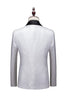 Load image into Gallery viewer, Hvit Jacquard 2-delt sjal jakke menn prom dresser
