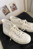 Load image into Gallery viewer, White Lace Up High Top Canvas joggesko