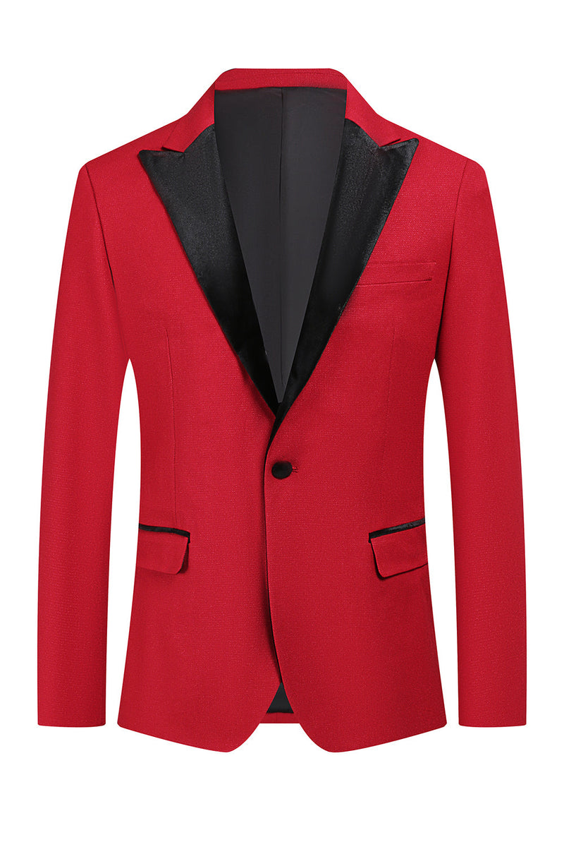 Load image into Gallery viewer, Red Peak Lapel One Button 2 Piece Menns Prom Suits